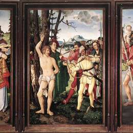 《圣塞巴斯蒂安祭坛》汉斯·鲍当(Hans Baldung)高清作品欣赏