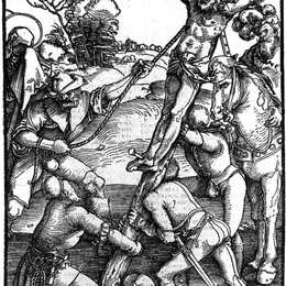 《十字架的架设》汉斯·鲍当(Hans Baldung)高清作品欣赏