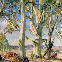 《在布什的边缘》汉斯海森(Hans Heysen)高清作品欣赏
