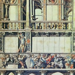 《巴塞尔舞厅立面装饰设计》汉斯·荷尔拜因(Hans Holbein the Younger)高清作品欣赏