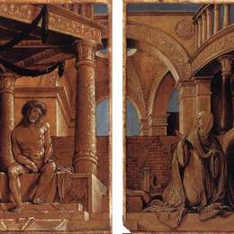 汉斯·荷尔拜因(Hans Holbein the Younger)高清作品:Diptych with Christ and the Mater Dolorosa