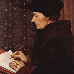 《德西德里乌斯·伊拉斯谟画像》汉斯·荷尔拜因(Hans Holbein the Younger)高清作品欣赏