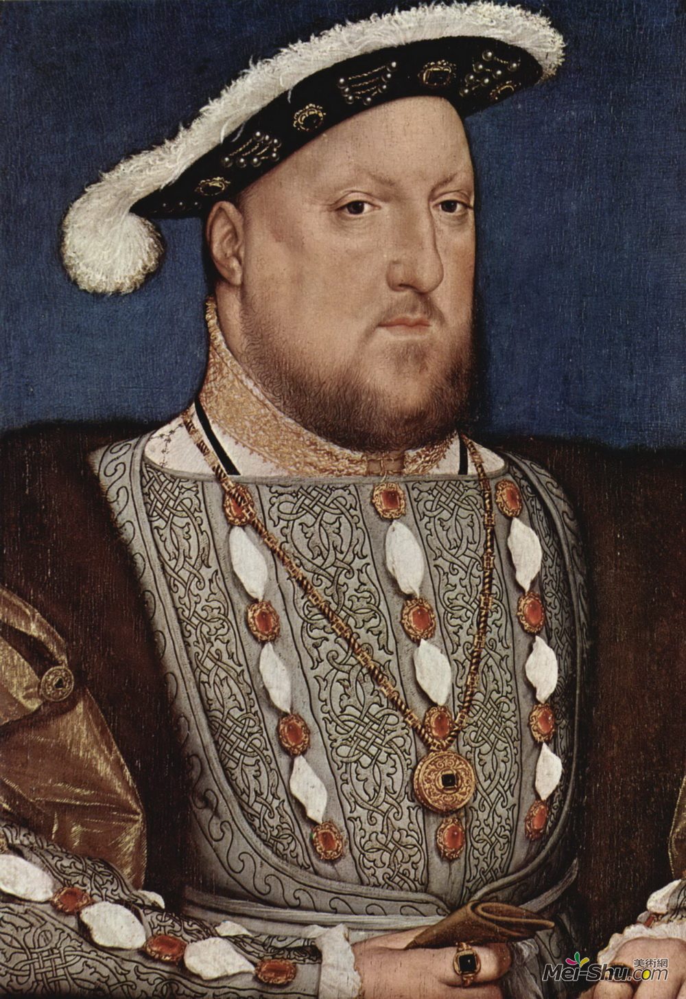 《英国国王亨利八世肖像》汉斯·荷尔拜因(hans holbein the younger)
