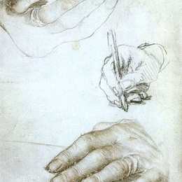 《鹿特丹伊拉斯摩之手研究》汉斯·荷尔拜因(Hans Holbein the Younger)高清作品欣赏