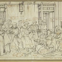 《托马斯的家庭画像研究》汉斯·荷尔拜因(Hans Holbein the Younger)高清作品欣赏