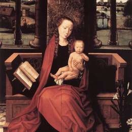 《处女与儿童登基》汉斯·梅姆林(Hans Memling)高清作品欣赏