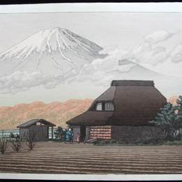 《秋川富士山》川濑巳水(Hasui Kawase)高清作品欣赏