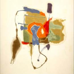 《场景中的蓝色形式》海伦·弗兰肯萨勒(Helen Frankenthaler)高清作品欣赏