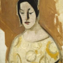 《算命先生（穿黄衣服的女人）》海伦·谢夫贝克(Helene Schjerfbeck)高清作品欣赏