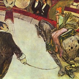 《在马戏团费尔南多，骑手》亨利·玛丽·雷蒙·德·图卢兹-劳特累克(Henri de Toulouse-Lautrec)高清作品欣赏
