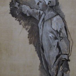 《小丑》亨利·玛丽·雷蒙·德·图卢兹-劳特累克(Henri de Toulouse-Lautrec)高清作品欣赏