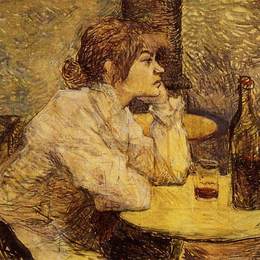 《宿醉》亨利·玛丽·雷蒙·德·图卢兹-劳特累克(Henri de Toulouse-Lautrec)高清作品欣赏