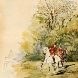《狩猎》亨利·玛丽·雷蒙·德·图卢兹-劳特累克(Henri de Toulouse-Lautrec)高清作品欣赏