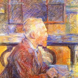 《文森特画像》亨利·玛丽·雷蒙·德·图卢兹-劳特累克(Henri de Toulouse-Lautrec)高清作品欣赏