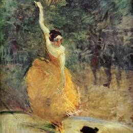 《西班牙舞蹈家》亨利·玛丽·雷蒙·德·图卢兹-劳特累克(Henri de Toulouse-Lautrec)高清作品欣赏