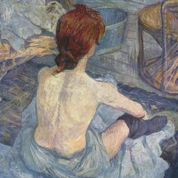 《鲁塞也叫厕所》亨利·玛丽·雷蒙·德·图卢兹-劳特累克(Henri de Toulouse-Lautrec)高清作品欣赏