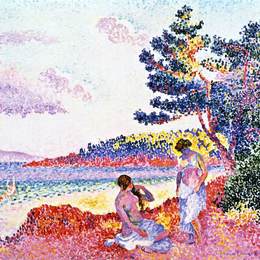 《洗澡者》亨利·埃德蒙·克罗斯(Henri-Edmond Cross)高清作品欣赏