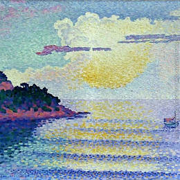 《日落》亨利·埃德蒙·克罗斯(Henri-Edmond Cross)高清作品欣赏