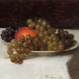《苹果和葡萄》亨利·方丹·拉图尔(Henri Fantin-Latour)高清作品欣赏