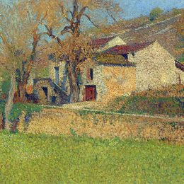 《拉巴斯达维特附近的拉巴斯蒂农场》亨利马丁(Henri Martin)高清作品欣赏