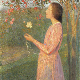 《玫瑰长袍》亨利马丁(Henri Martin)高清作品欣赏