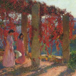 《托内尔的年轻女性》亨利马丁(Henri Martin)高清作品欣赏