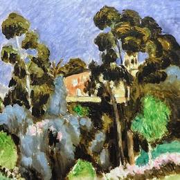 《桉树，阿尔班山》亨利·马蒂斯(Henri Matisse)高清作品欣赏