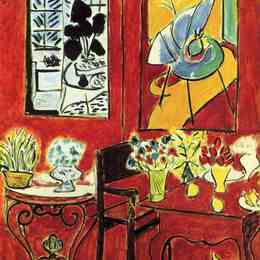 《大红色内饰》亨利·马蒂斯(Henri Matisse)高清作品欣赏