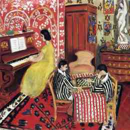 《钢琴家和棋手》亨利·马蒂斯(Henri Matisse)高清作品欣赏