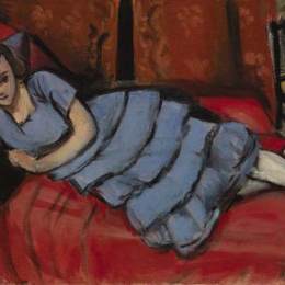 亨利·马蒂斯(Henri Matisse)高清作品:The Red Sofa (Le Canap&amp;ampé Rouge)