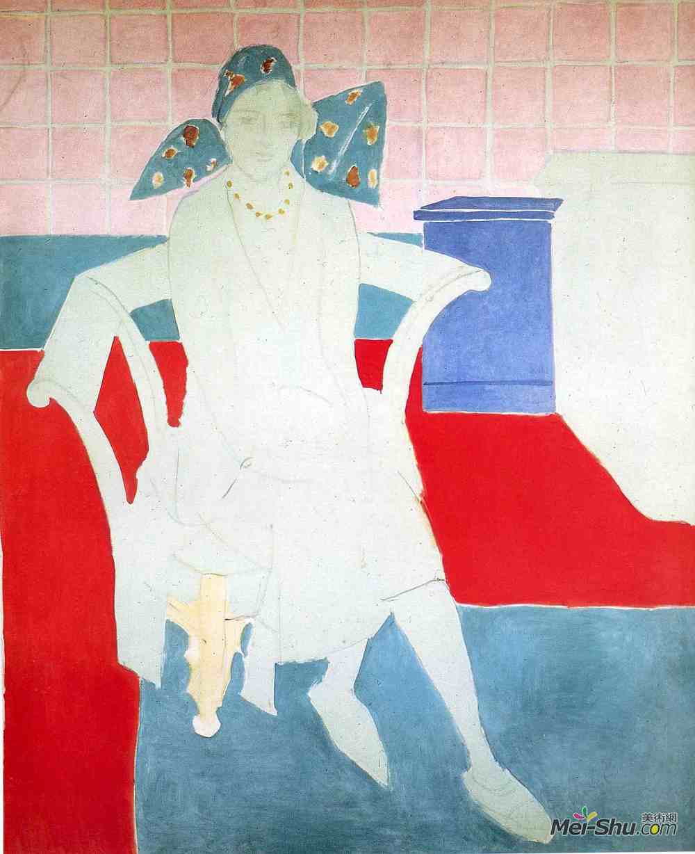 亨利·马蒂斯(henri matisse)高清作品《戴着马德拉斯帽子的女人》