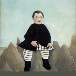 《岩石上的男孩》亨利·卢梭(Henri Rousseau)高清作品欣赏