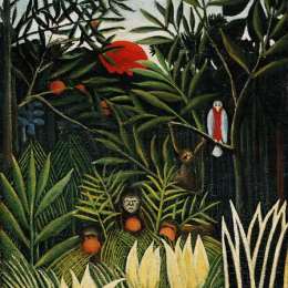 《猴子的风景》亨利·卢梭(Henri Rousseau)高清作品欣赏
