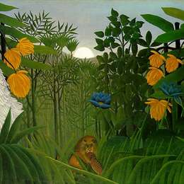 《恶魔巫师的就餐》亨利·卢梭(Henri Rousseau)高清作品欣赏