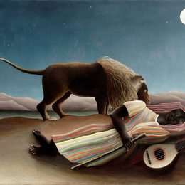 《沉睡的吉普赛人》亨利·卢梭(Henri Rousseau)高清作品欣赏