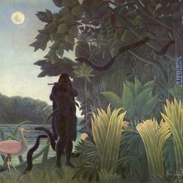 《耍蛇人》亨利·卢梭(Henri Rousseau)高清作品欣赏