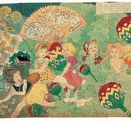 《195人未能成功地被格兰德里亚士兵攻击》亨利达格(Henry Darger)高清作品欣赏