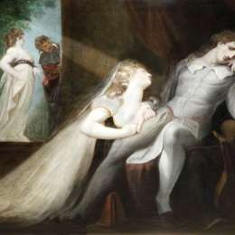 《密尔顿的妻子归来》亨利·福塞利(Henry Fuseli)高清作品欣赏