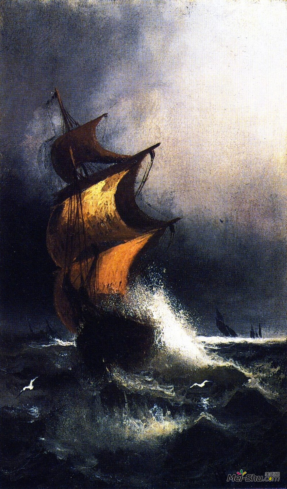 《暴风雨中的船》亨利奥萨瓦瓦坦纳(henry ossawa tanner)高清作品