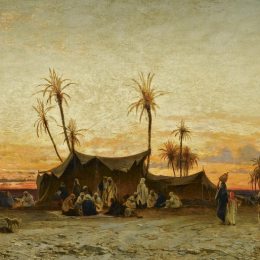 《森塞特的一个阿拉伯营地》赫尔曼·大卫·所罗门(Hermann David Salomon Corrodi)高清作品欣赏