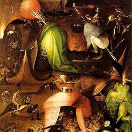 《最后审判，右翼》希罗尼穆斯·波希(Hieronymus Bosch)高清作品欣赏