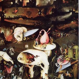 《人间乐趣园（细节）》希罗尼穆斯·波希(Hieronymus Bosch)高清作品欣赏