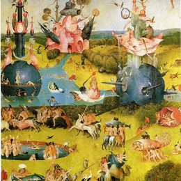 《人间乐趣园（细节）》希罗尼穆斯·波希(Hieronymus Bosch)高清作品欣赏