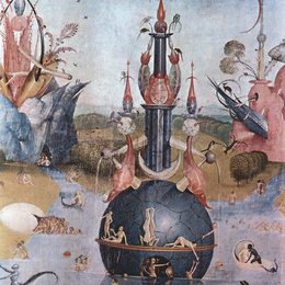 《人间乐趣园（细节）》希罗尼穆斯·波希(Hieronymus Bosch)高清作品欣赏