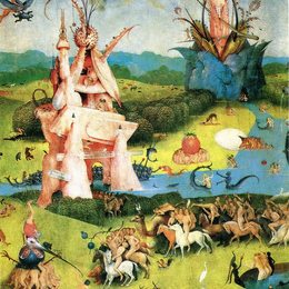 《人间乐趣园（细节）》希罗尼穆斯·波希(Hieronymus Bosch)高清作品欣赏