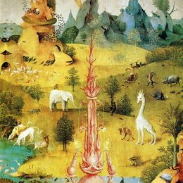 《人间乐趣园（细节）》希罗尼穆斯·波希(Hieronymus Bosch)高清作品欣赏