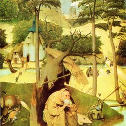 《圣安东尼的诱惑（细节）》希罗尼穆斯·波希(Hieronymus Bosch)高清作品欣赏