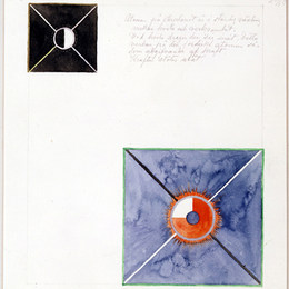 希尔玛克林特(Hilma af Klint)高清作品:Atom Series, No. 8: Atom on the ether plane is in constant c