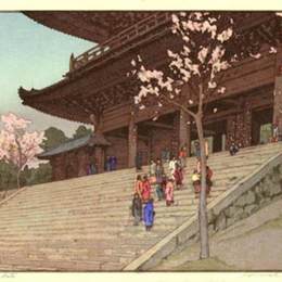 《寺院大门》吉田博(Hiroshi Yoshida)高清作品欣赏