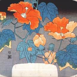 《木槿》歌川广重(Hiroshige)高清作品欣赏